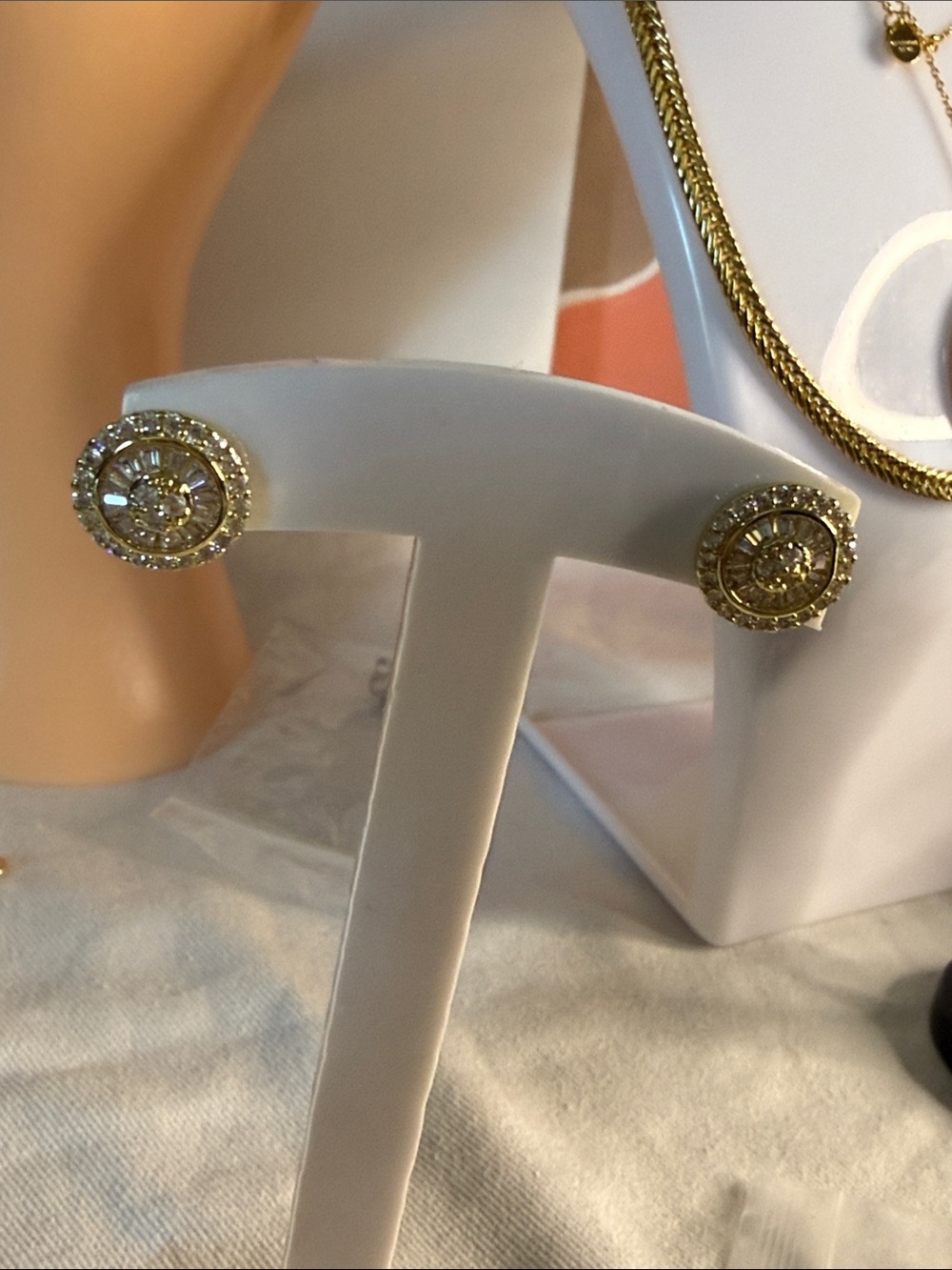 halo stud earrings-special zircon